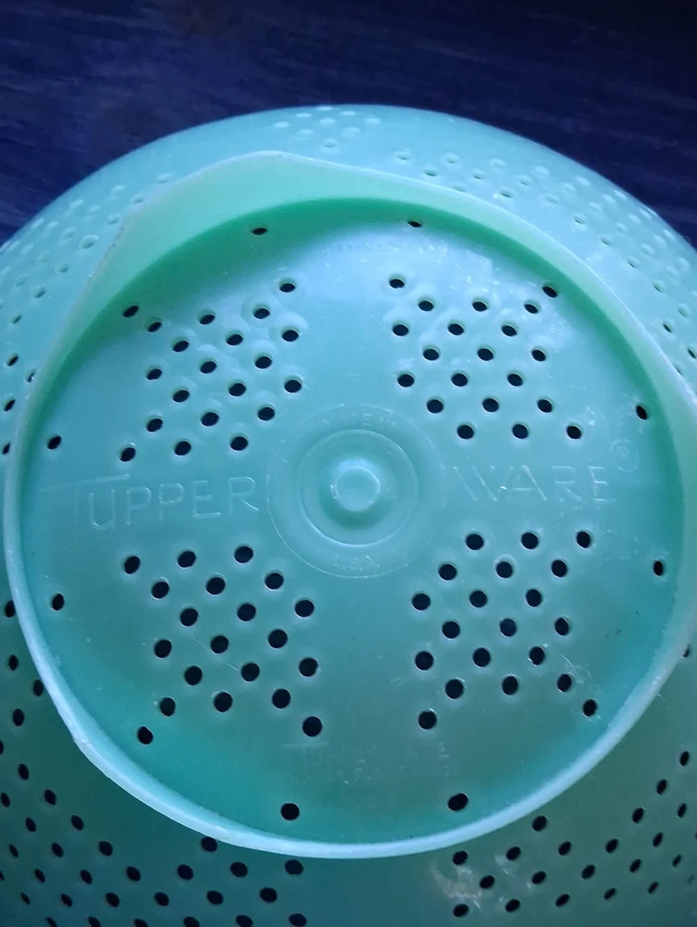 Vintage Tupperware Bright Green Mixing Bowl Set with Lids and Colander